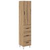 vidaXL Highboard Artisan Oak 34.5 x 34 x 90 cm Engineered Wood