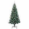 vidaXL Artificial Pre-lit Christmas Tree Green 240 cm PVC and Metal