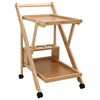 vidaXL Kitchen Trolley with Wheels Light Brown 65 x 40.5 x 76.5 cm