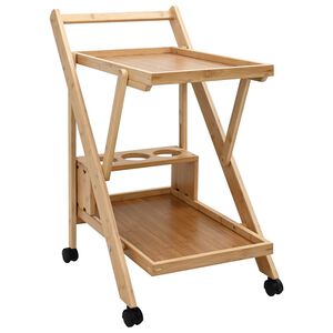 vidaXL Kitchen Trolley with Wheels Light Brown 65 x 40.5 x 76.5 cm