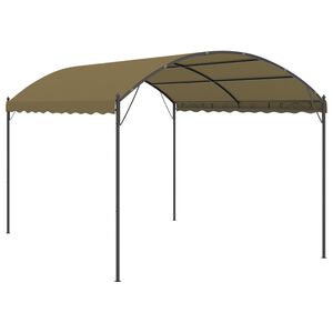 vidaXL Gazebo | Taupe and Black | Polyester fabric and steel frame | Large