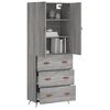 vidaXL Highboard Grey Sonoma 69.5x34x180 cm Engineered Wood