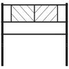 vidaXL Metal Replace Headboard Black 90 cm