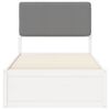 vidaXL Bed Frame with Upholstered Headboard Light Grey 90 x 190 cm