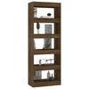 vidaXL Book Cabinet/Room Divider Brown Oak 60x30x166 cm Engineered Wood