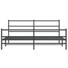 vidaXL Metal Bed Frame without Mattress with Footboard&nbsp;Black 183x213cm