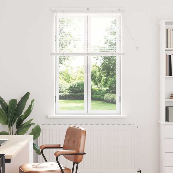 vidaXL Venetian Blinds Height Adjustable White 130 x 95 cm Aluminium