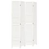 vidaXL Room Divider&nbsp;4 Panels White Solid Wood Paulownia