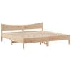 vidaXL Bed Frame with Headboard 200x200 cm Solid Wood Pine