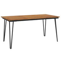 vidaXL Garden Table with Hairpin Legs 160x80x75 cm Solid Wood Acacia