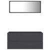 vidaXL 2 Piece Bathroom Furniture Set Grey Engineered Wood