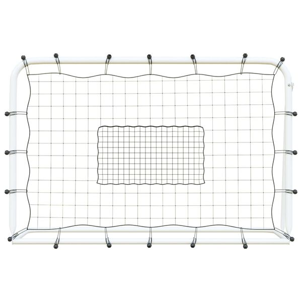 vidaXL Football Net Rebounder White&Black 184x61x123 cm Steel and PE
