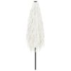 vidaXL Garden Parasol with Steel Pole White 388x388x248 cm