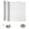 vidaXL Light Shaft Cover with Clips 2 pcs 70 x 130 cm Aluminum Silver