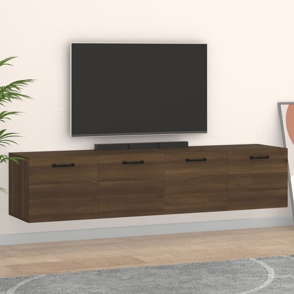 vidaXL Wall Cabinets 2 pcs Brown Oak 60x36.5x35 cm Engineered Wood