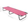 vidaXL Folding Sun Lounger Steel Pink