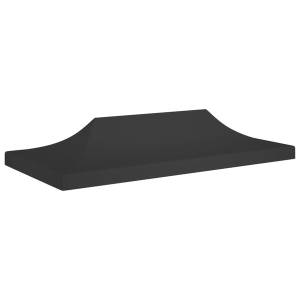 vidaXL Party Tent Roof 6x3 m Black 270 g/m&sup2;