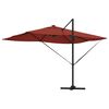 vidaXL Cantilever Roma Parasol Manual Red and Black 352 x 251 x 265 cm