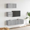 vidaXL 4 Piece TV Cabinet Set Grey Sonoma Engineered Wood