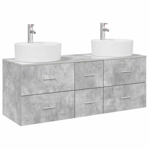 vidaXL Bathroom Furniture Set 3 pcs Concrete Grey 49.5 x 44.5 x 65 cm