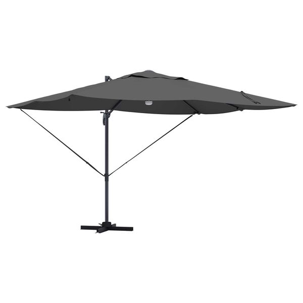 vidaXL Cantilever Roma Parasol Anthracite and Black 352 x 251 x 265 cm