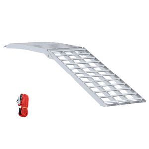vidaXL Loading Ramp Folding Silver 230 x 44 x 13 cm Aluminium