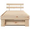 vidaXL Bed Frame with Headboard Natural 90 x 190 cm Solid Pine Wood