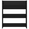 vidaXL Wall Shoe Cabinet Black 80x18x90 cm Engineered Wood