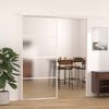 vidaXL Sliding Door Frosted ESG Glass and Aluminium 90x205 cm White