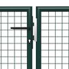 vidaXL Garden Gate Steel 500x100 cm Green