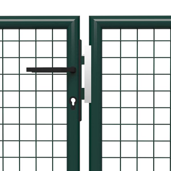vidaXL Garden Gate Steel 500x100 cm Green