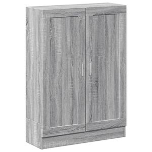 vidaXL Book Cabinet Grey Sonoma 82,5x30,5x115 cm Engineered Wood