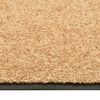 vidaXL Doormat Washable Cream 90x150 cm