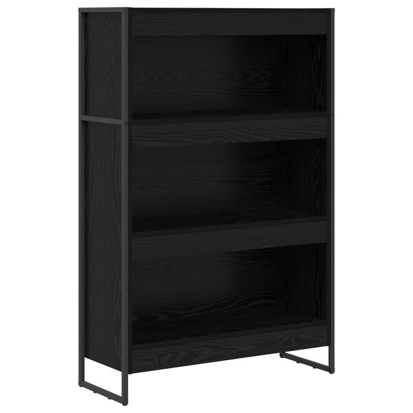 vidaXL Book Cabinet Black Oak 80 x 30 x 121 cm Engineered Wood