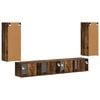 vidaXL TV Cabinet Set 4 pcs Smoked Oak Engineered Wood