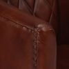 vidaXL Tub Chair Brown Real Leather