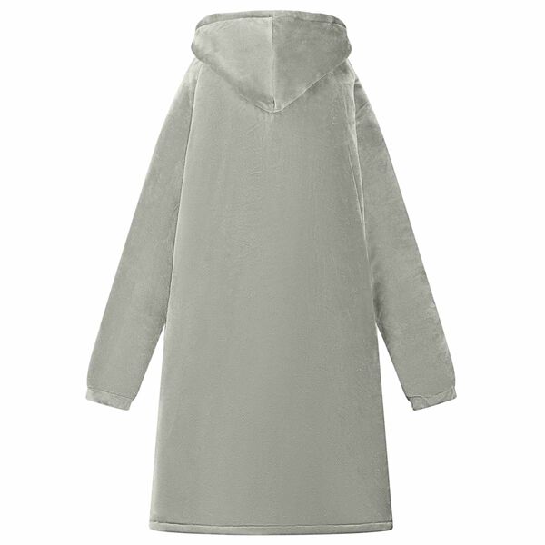 vidaXL Blanket Hoodie Grey S Fleece and Flannel