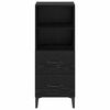 vidaXL Sideboard Black oak 34 x 34.5 x 90 cm Engineered wood