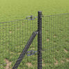 vidaXL Fence Post Grey 100 x 0.8 m (19 x 19 mm mesh) Steel and PVC