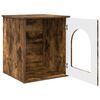 vidaXL Cat House Smoked Oak 53 x 52 x 62 cm Engineered Wood