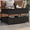 vidaXL Coffee Table Black 85x50x50 cm Engineered Wood and Metal