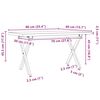 vidaXL Coffee Table X-Frame 90x40x45.5 cm Solid Wood Pine and Steel