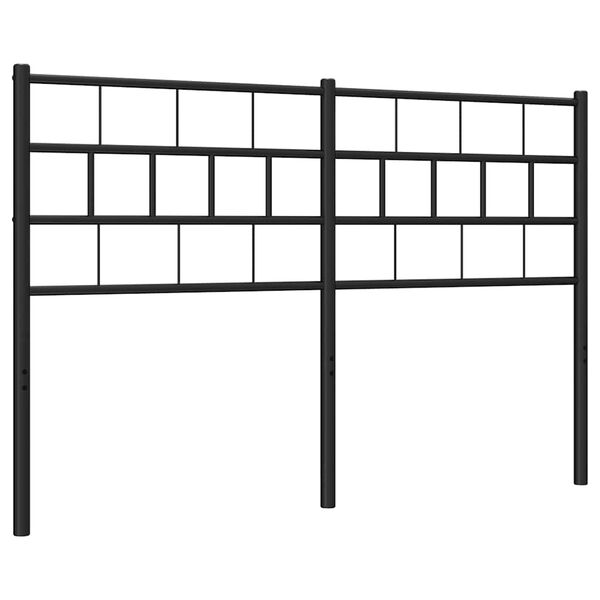 vidaXL Metal Replace Headboard Black 135 cm