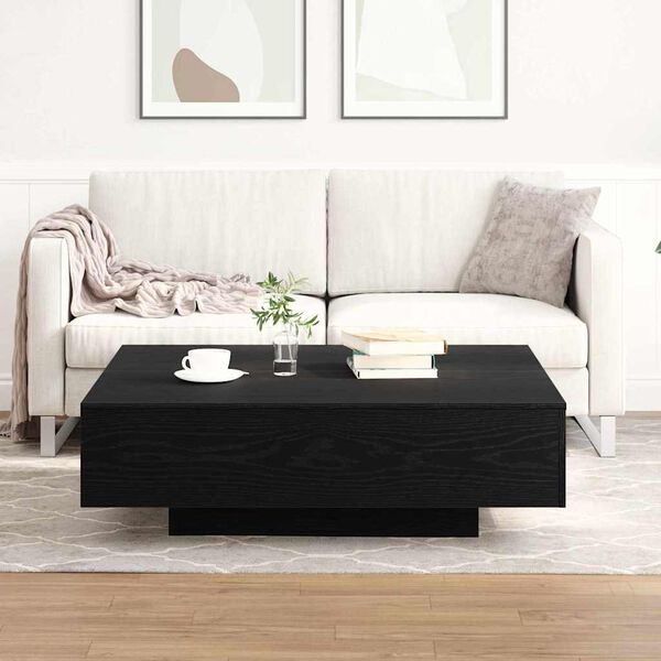 vidaXL Coffee Table Black Oak 100 x 100 x 31 cm