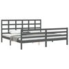 vidaXL Bed Frame without Mattress Grey 200x200 cm Solid Wood