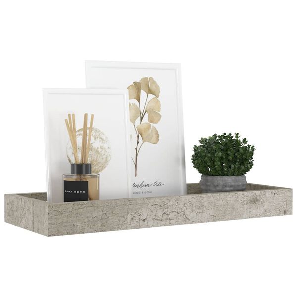 vidaXL Loggia Wall Shelves 2 pcs Concrete Grey 40x15x4 cm MDF