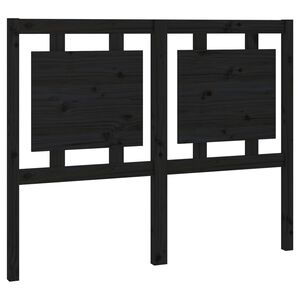 vidaXL Bed Headboard Black 125.5x4x100 cm Solid Pine Wood