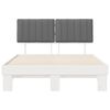 vidaXL Bed Frame with Upholstered Headboard Light Grey 135 x 190 cm
