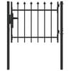 vidaXL Fence Gate BOXTEL 103 x 124.5 cm Powder-Coated Steel Grey