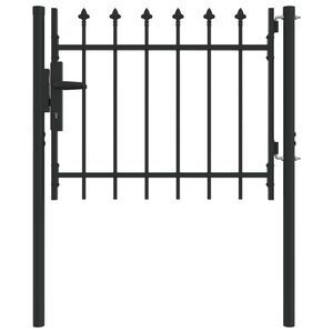 vidaXL Fence Gate BOXTEL 103 x 124.5 cm Powder-Coated Steel Grey